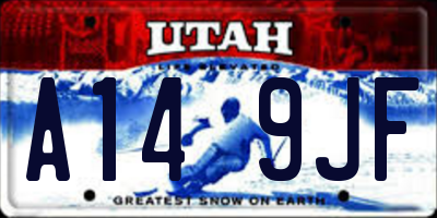 UT license plate A149JF