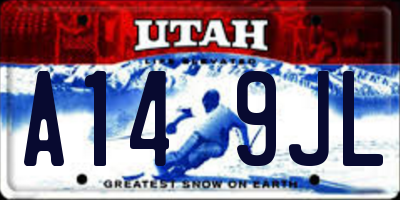 UT license plate A149JL