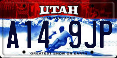 UT license plate A149JP