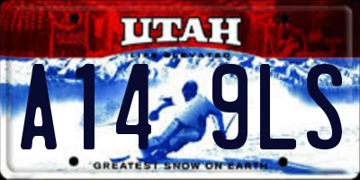 UT license plate A149LS