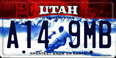 UT license plate A149MB