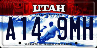 UT license plate A149MH