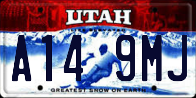 UT license plate A149MJ
