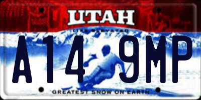 UT license plate A149MP