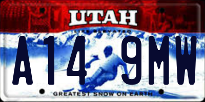 UT license plate A149MW