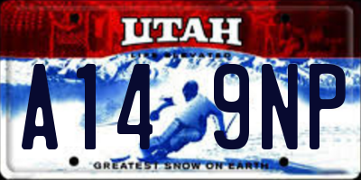 UT license plate A149NP