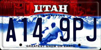 UT license plate A149PJ