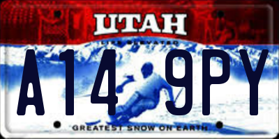 UT license plate A149PY