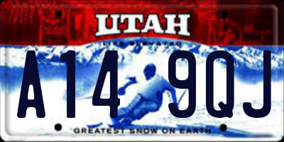 UT license plate A149QJ