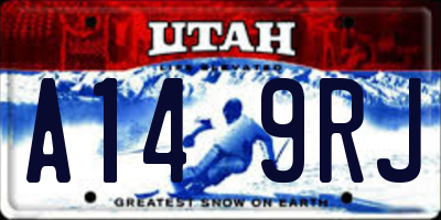 UT license plate A149RJ