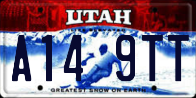 UT license plate A149TT