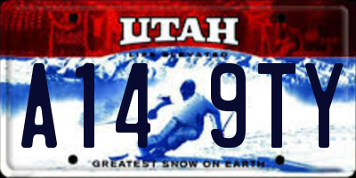 UT license plate A149TY