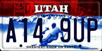 UT license plate A149UP