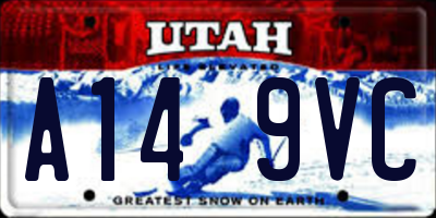 UT license plate A149VC