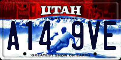 UT license plate A149VE