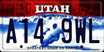 UT license plate A149WL