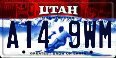 UT license plate A149WM