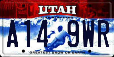 UT license plate A149WR