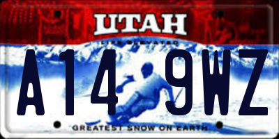 UT license plate A149WZ