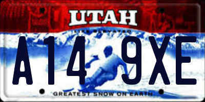 UT license plate A149XE