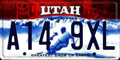 UT license plate A149XL