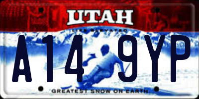 UT license plate A149YP