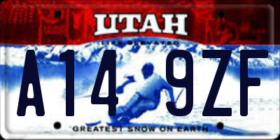 UT license plate A149ZF
