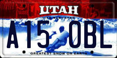 UT license plate A150BL