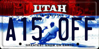 UT license plate A150FF