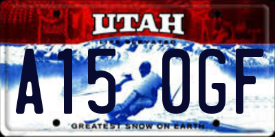 UT license plate A150GF