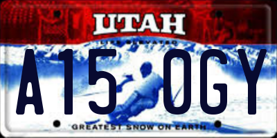 UT license plate A150GY
