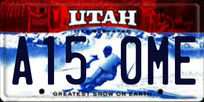 UT license plate A150ME