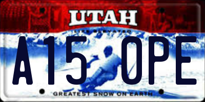 UT license plate A150PE