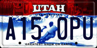 UT license plate A150PU
