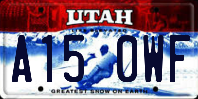 UT license plate A150WF