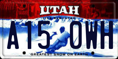 UT license plate A150WH