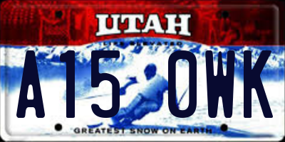 UT license plate A150WK