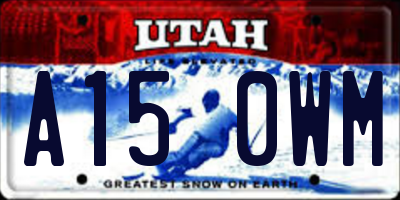 UT license plate A150WM