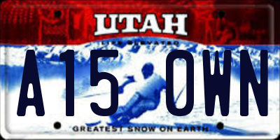 UT license plate A150WN