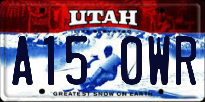 UT license plate A150WR