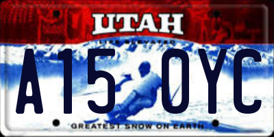 UT license plate A150YC