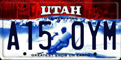 UT license plate A150YM