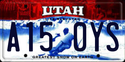 UT license plate A150YS