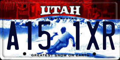 UT license plate A151XR
