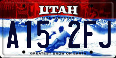 UT license plate A152FJ