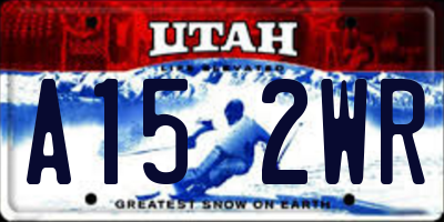 UT license plate A152WR