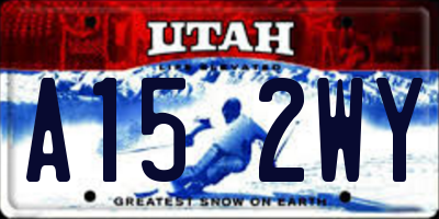 UT license plate A152WY