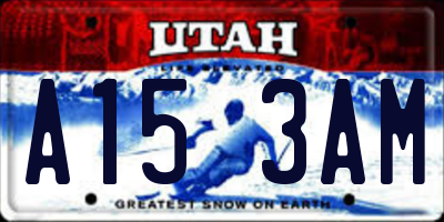 UT license plate A153AM