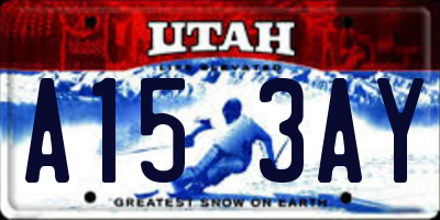 UT license plate A153AY