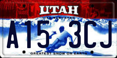 UT license plate A153CJ